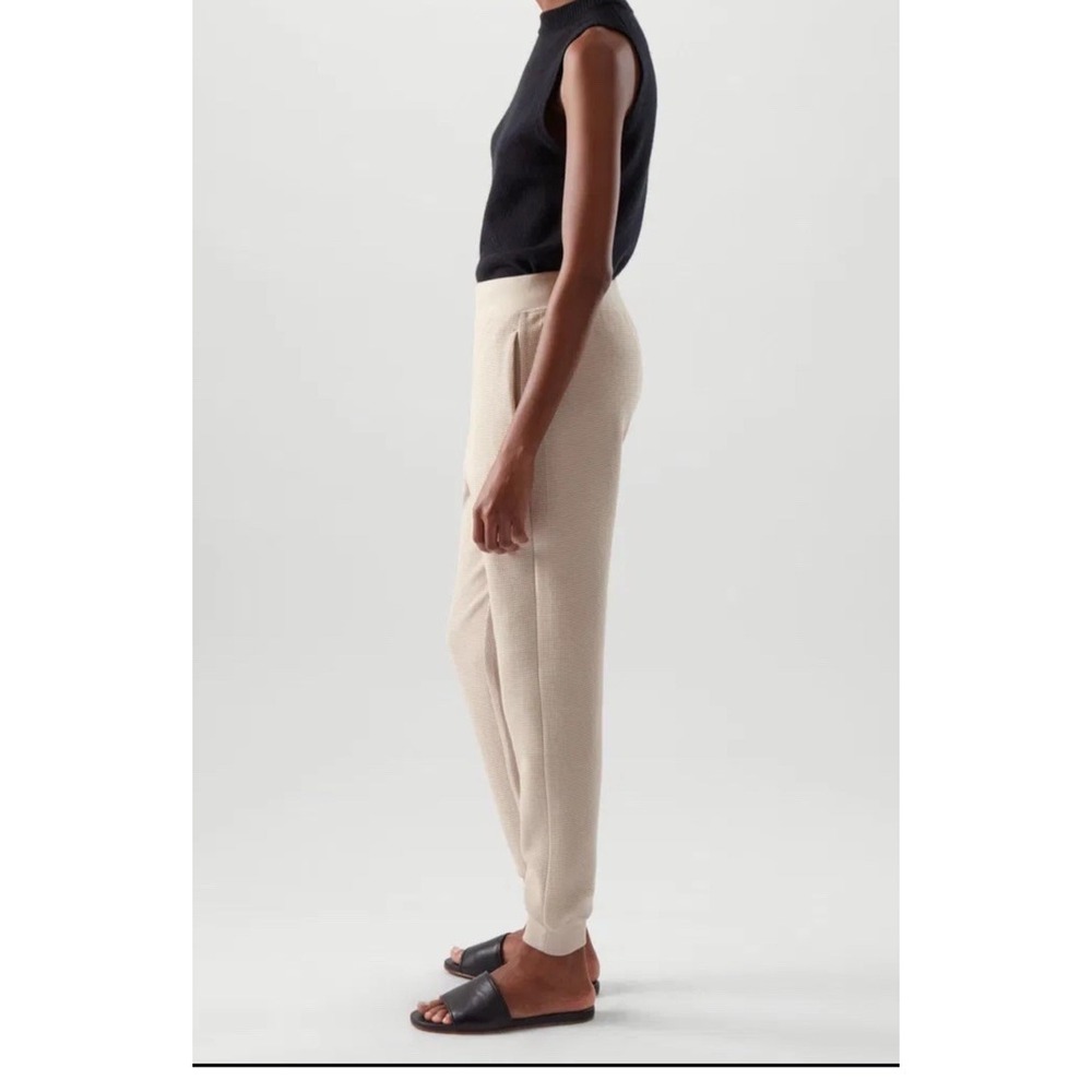 Cos Womens Xsmall Sweatpants Joggers Waffle Knit Light Peach Color
